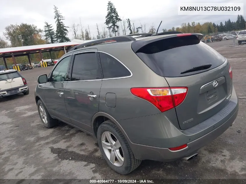 2008 Hyundai Veracruz Gls/Limited/Se VIN: KM8NU13C78U032109 Lot: 40564777