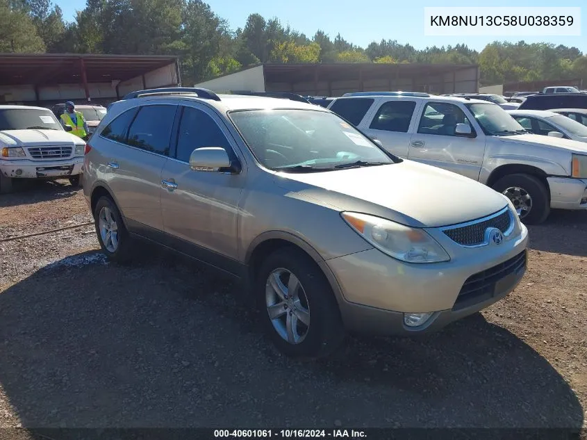 2008 Hyundai Veracruz Gls/Limited/Se VIN: KM8NU13C58U038359 Lot: 40601061