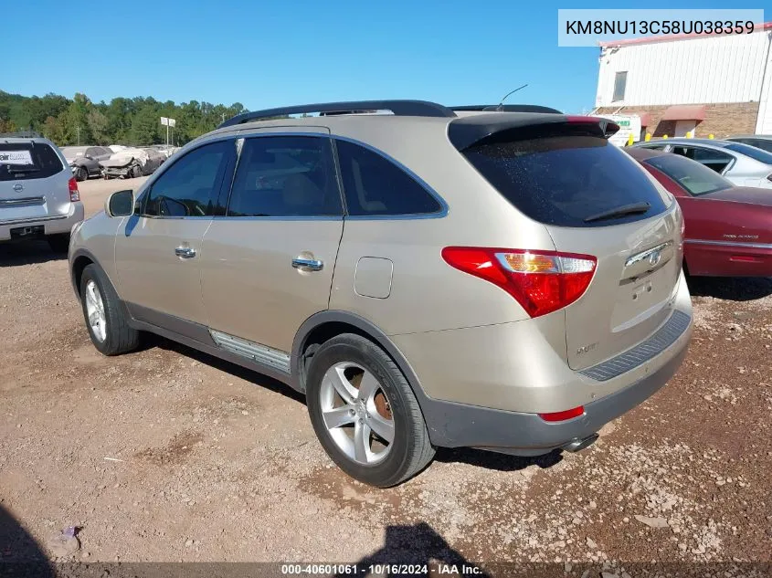 2008 Hyundai Veracruz Gls/Limited/Se VIN: KM8NU13C58U038359 Lot: 40601061