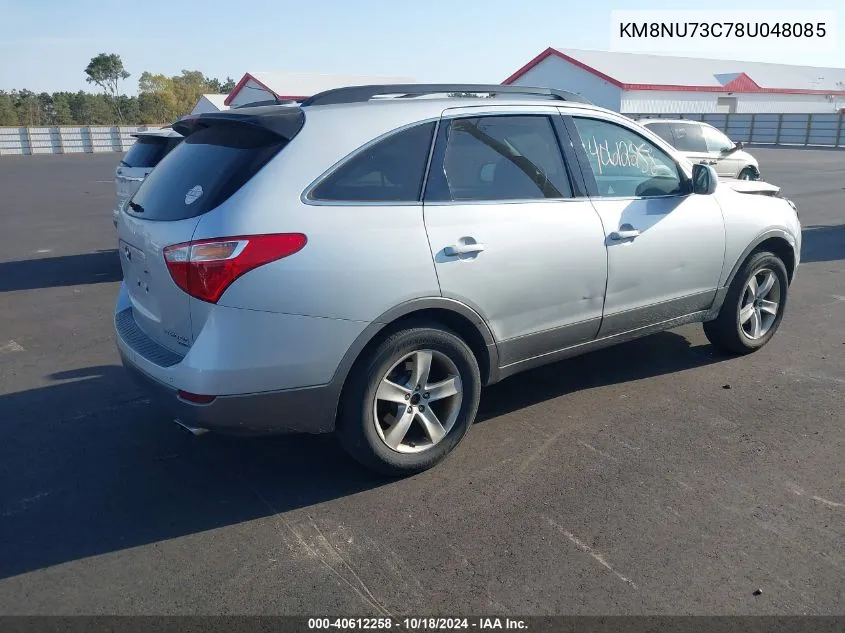 2008 Hyundai Veracruz Gls/Limited/Se VIN: KM8NU73C78U048085 Lot: 40612258