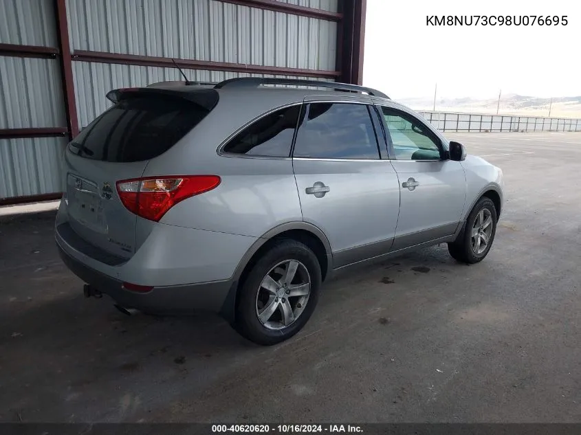 2008 Hyundai Veracruz Gls/Limited/Se VIN: KM8NU73C98U076695 Lot: 40620620