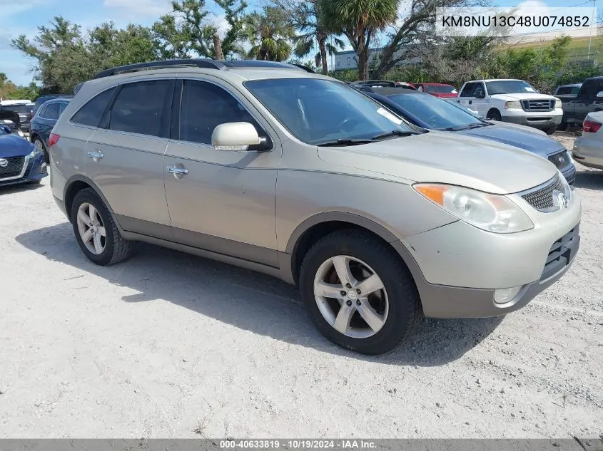 2008 Hyundai Veracruz Gls/Limited/Se VIN: KM8NU13C48U074852 Lot: 40633819