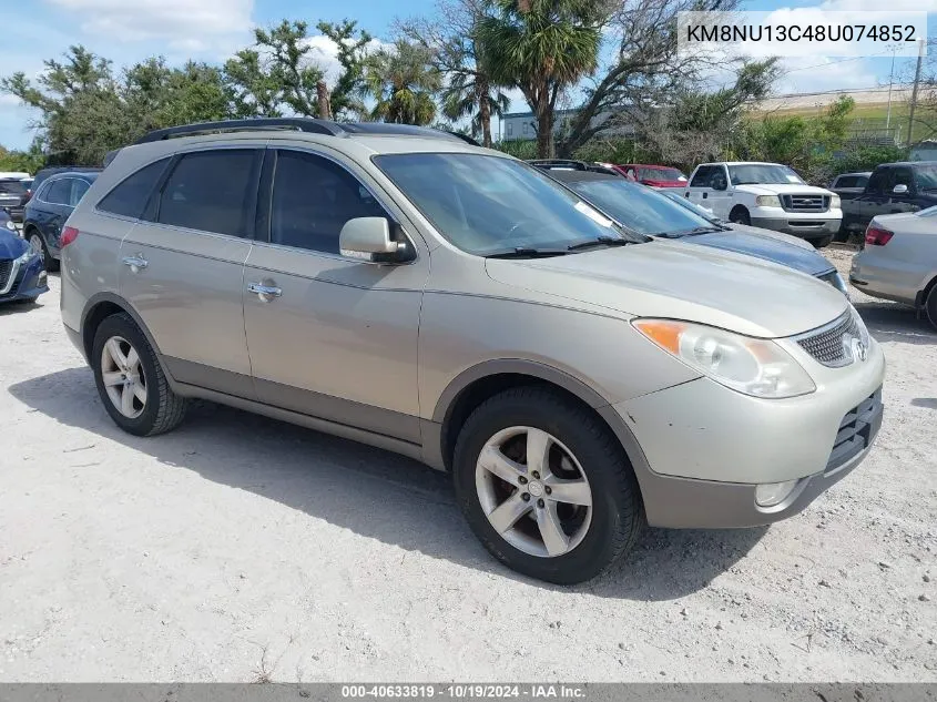 2008 Hyundai Veracruz Gls/Limited/Se VIN: KM8NU13C48U074852 Lot: 40633819