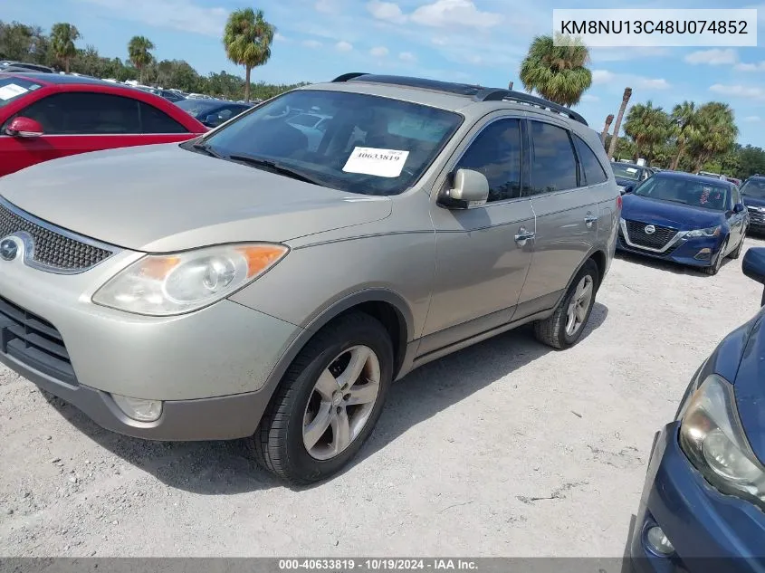 2008 Hyundai Veracruz Gls/Limited/Se VIN: KM8NU13C48U074852 Lot: 40633819