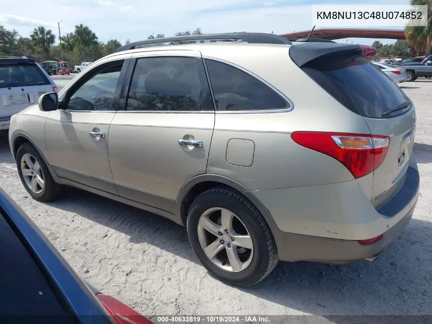 2008 Hyundai Veracruz Gls/Limited/Se VIN: KM8NU13C48U074852 Lot: 40633819