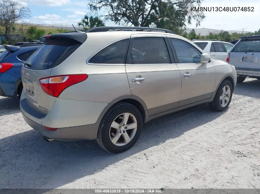 2008 Hyundai Veracruz Gls/Limited/Se VIN: KM8NU13C48U074852 Lot: 40633819