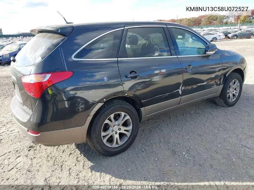 2008 Hyundai Veracruz Gls/Limited/Se VIN: KM8NU13C58U072527 Lot: 40718184