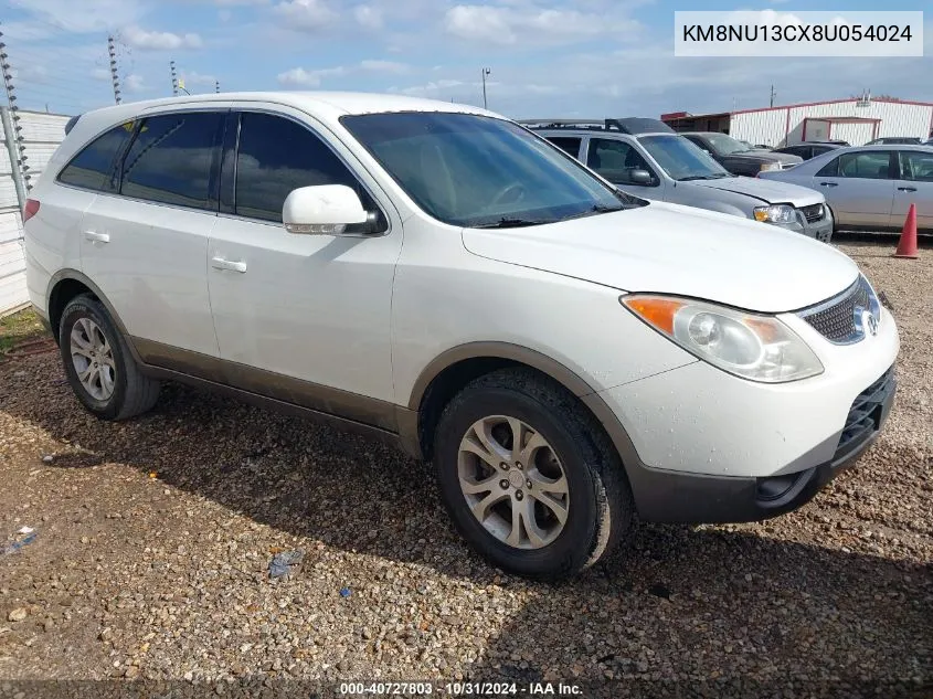 2008 Hyundai Veracruz Gls/Limited/Se VIN: KM8NU13CX8U054024 Lot: 40727803