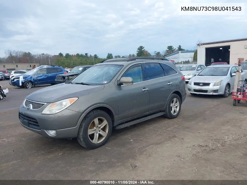 2008 Hyundai Veracruz Gls/Limited/Se VIN: KM8NU73C98U041543 Lot: 40790010