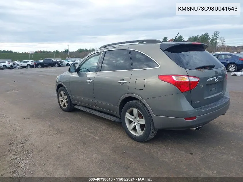 2008 Hyundai Veracruz Gls/Limited/Se VIN: KM8NU73C98U041543 Lot: 40790010