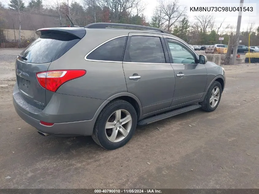 2008 Hyundai Veracruz Gls/Limited/Se VIN: KM8NU73C98U041543 Lot: 40790010