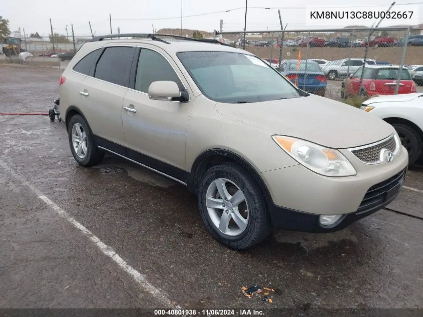 2008 Hyundai Veracruz Gls/Limited/Se VIN: KM8NU13C88U032667 Lot: 40801938