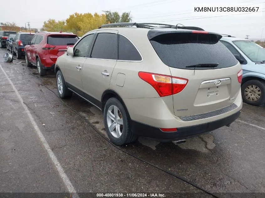 2008 Hyundai Veracruz Gls/Limited/Se VIN: KM8NU13C88U032667 Lot: 40801938