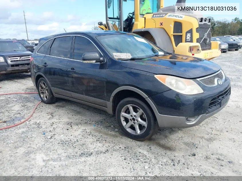 2008 Hyundai Veracruz Gls/Limited/Se VIN: KM8NU13C18U031036 Lot: 40837373