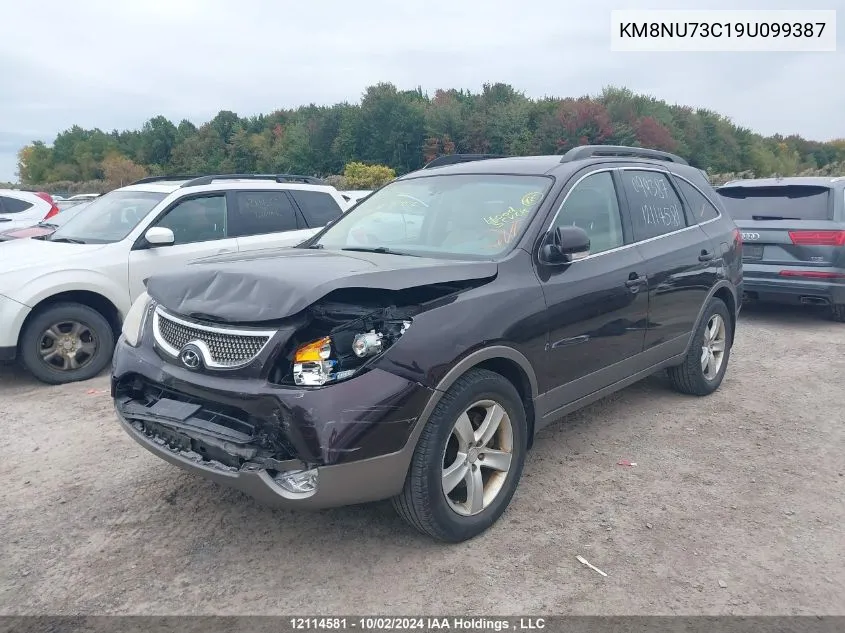 2009 Hyundai Veracruz VIN: KM8NU73C19U099387 Lot: 12114581