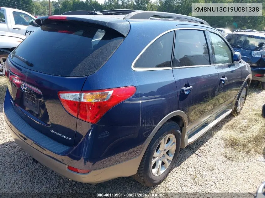 2009 Hyundai Veracruz Gls VIN: KM8NU13C19U081338 Lot: 40113991