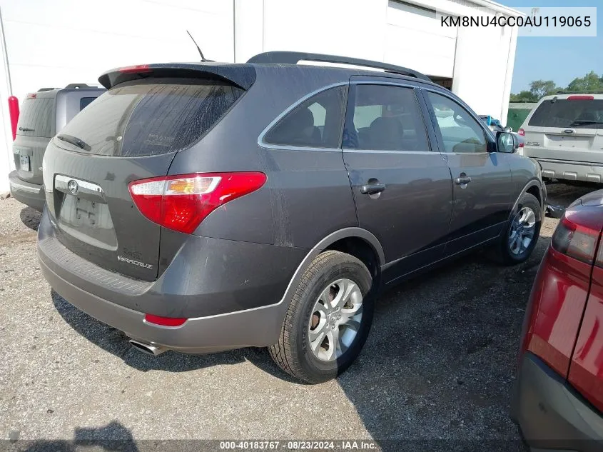 2010 Hyundai Veracruz Gls VIN: KM8NU4CC0AU119065 Lot: 40183767