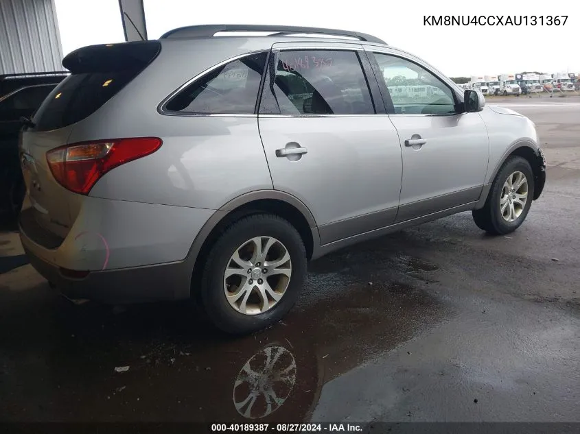 2010 Hyundai Veracruz Gls VIN: KM8NU4CCXAU131367 Lot: 40189387