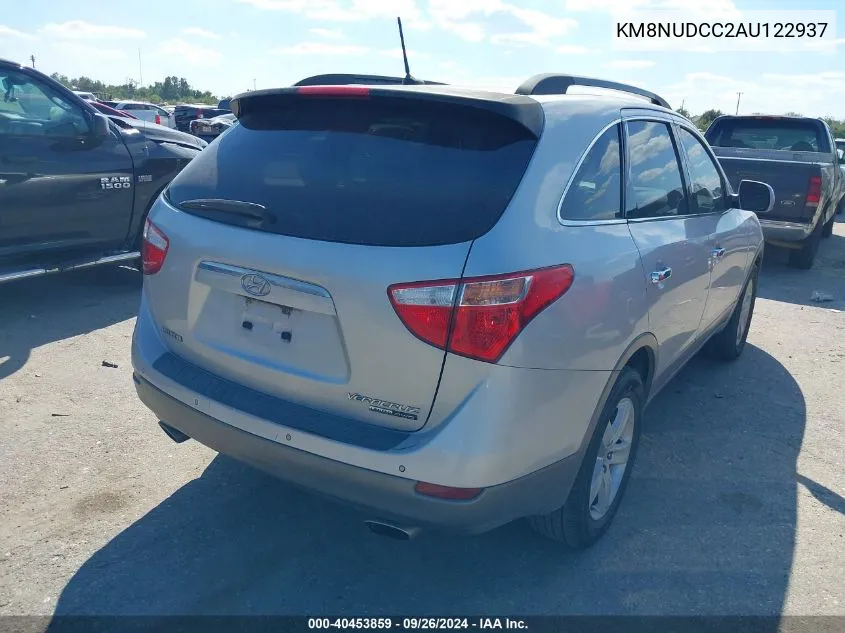 2010 Hyundai Veracruz Limited VIN: KM8NUDCC2AU122937 Lot: 40453859