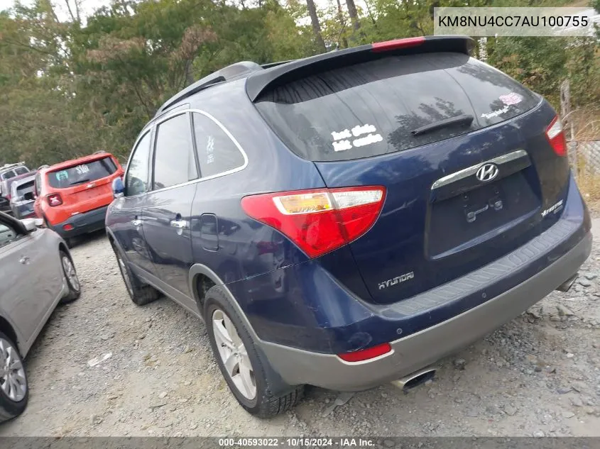 2010 Hyundai Veracruz Limited VIN: KM8NU4CC7AU100755 Lot: 40593022