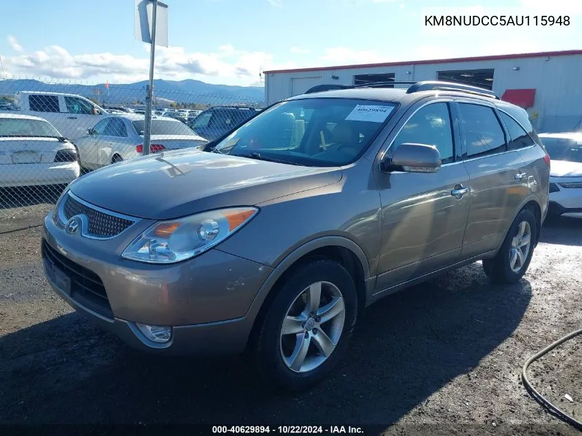 2010 Hyundai Veracruz Limited VIN: KM8NUDCC5AU115948 Lot: 40629894