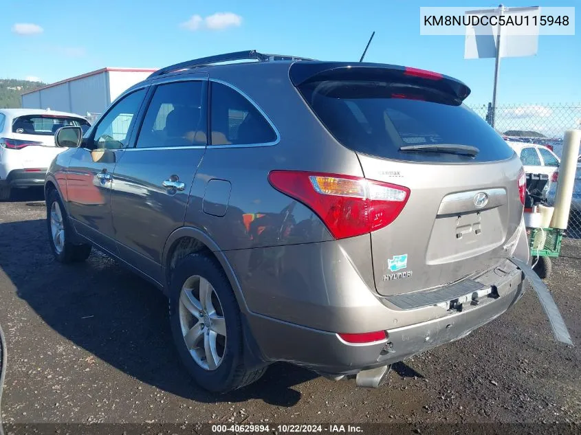 2010 Hyundai Veracruz Limited VIN: KM8NUDCC5AU115948 Lot: 40629894