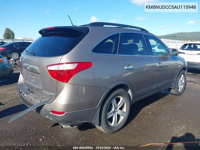 2010 Hyundai Veracruz Limited VIN: KM8NUDCC5AU115948 Lot: 40629894