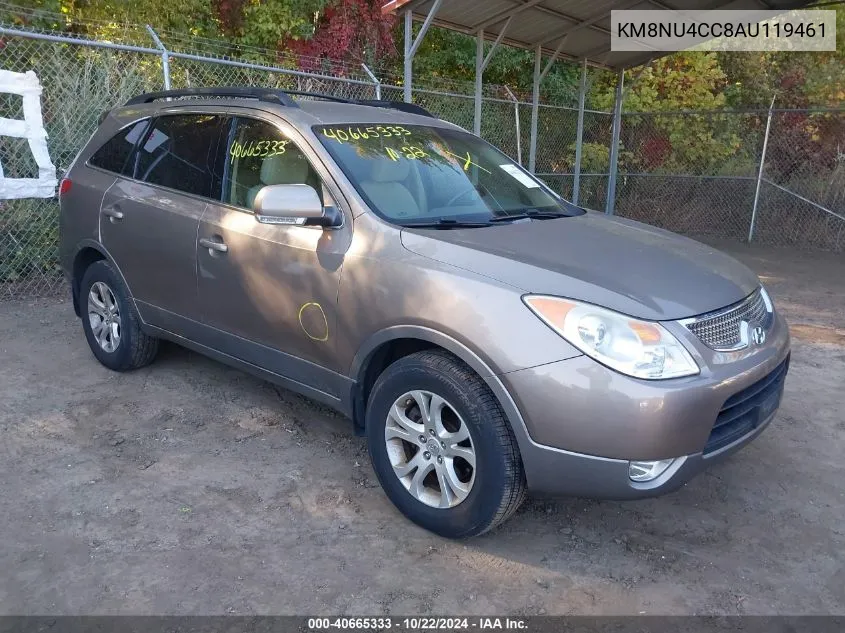 2010 Hyundai Veracruz Gls VIN: KM8NU4CC8AU119461 Lot: 40665333