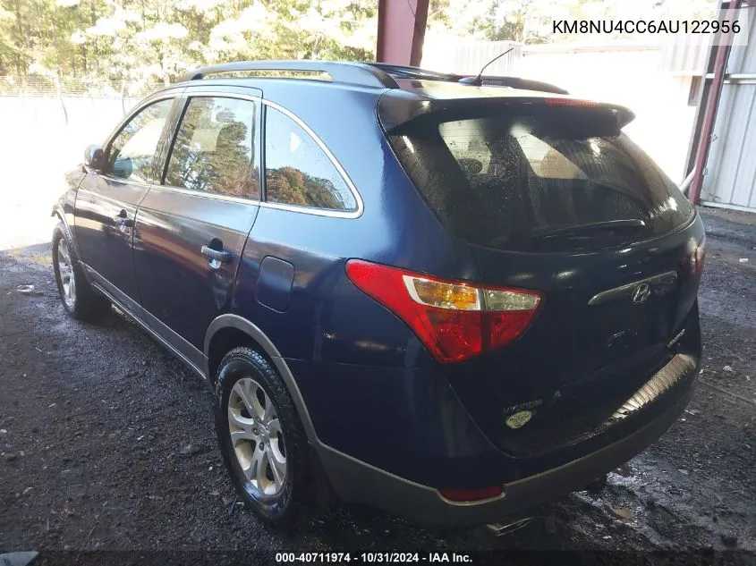 2010 Hyundai Veracruz Gls VIN: KM8NU4CC6AU122956 Lot: 40711974