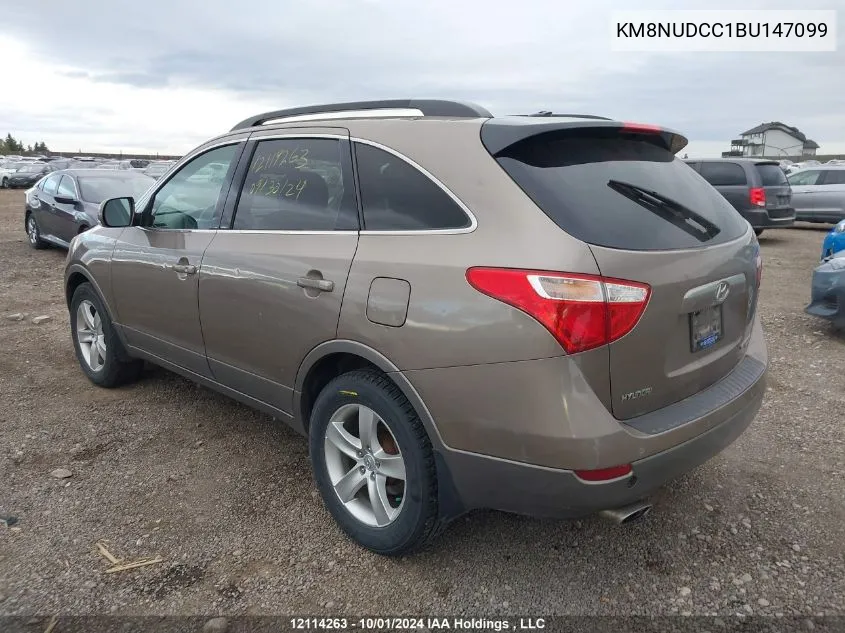 2011 Hyundai Veracruz Gls/Limited VIN: KM8NUDCC1BU147099 Lot: 12114263