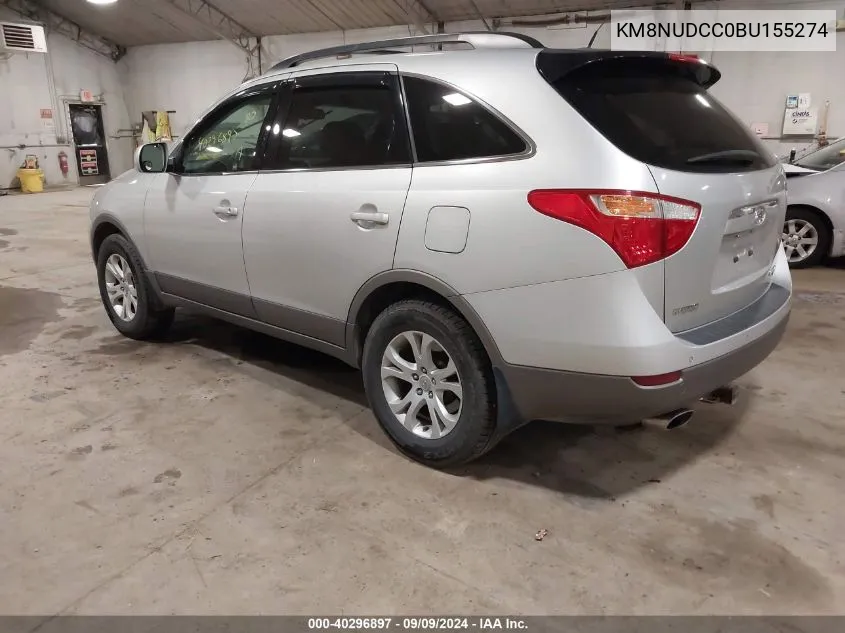 2011 Hyundai Veracruz Gls VIN: KM8NUDCC0BU155274 Lot: 40296897