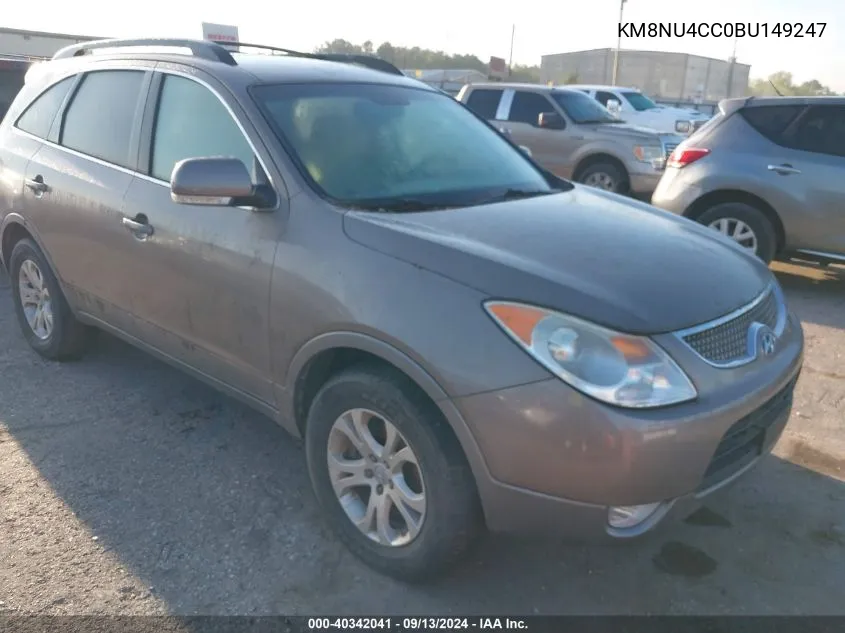 2011 Hyundai Veracruz Gls VIN: KM8NU4CC0BU149247 Lot: 40342041