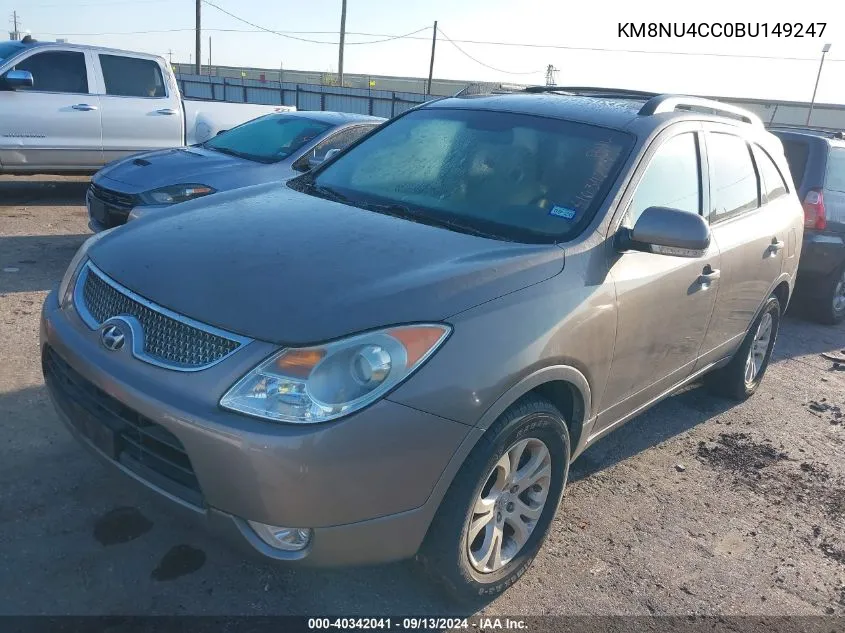 2011 Hyundai Veracruz Gls VIN: KM8NU4CC0BU149247 Lot: 40342041