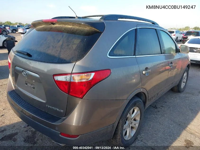 2011 Hyundai Veracruz Gls VIN: KM8NU4CC0BU149247 Lot: 40342041