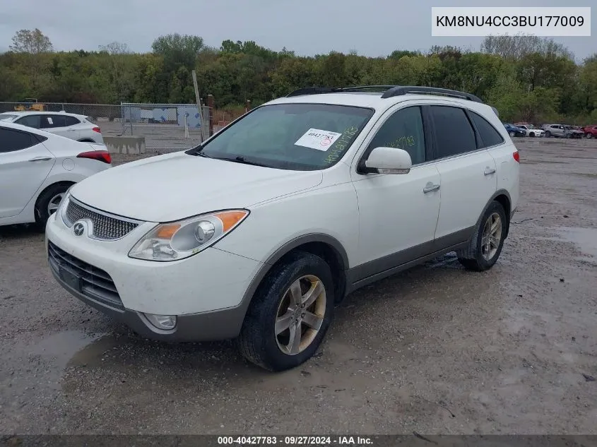 2011 Hyundai Veracruz Limited VIN: KM8NU4CC3BU177009 Lot: 40427783