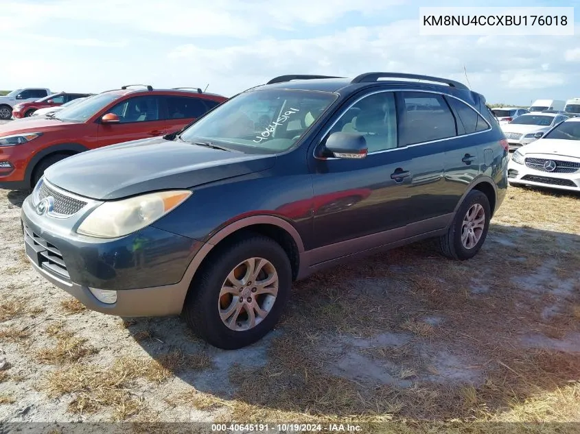 2011 Hyundai Veracruz Gls VIN: KM8NU4CCXBU176018 Lot: 40645191