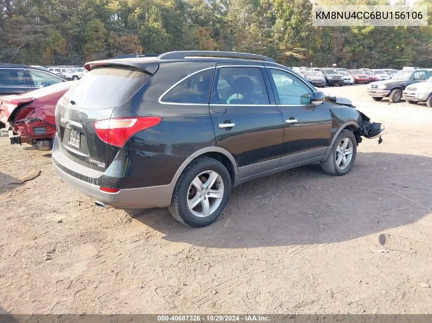 2011 Hyundai Veracruz Limited VIN: KM8NU4CC6BU156106 Lot: 40687326