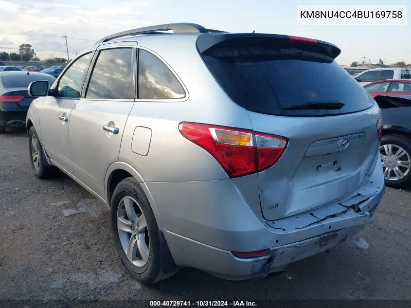 2011 Hyundai Veracruz Limited VIN: KM8NU4CC4BU169758 Lot: 40729741