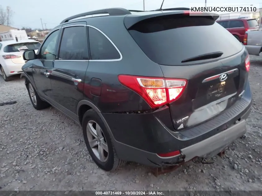 2011 Hyundai Veracruz Limited VIN: KM8NU4CCXBU174110 Lot: 40731469