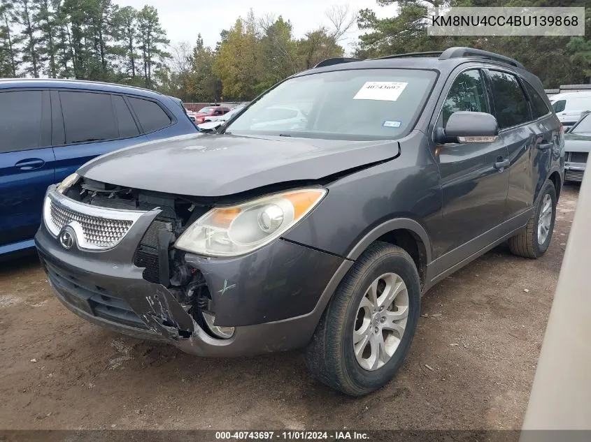 2011 Hyundai Veracruz Gls VIN: KM8NU4CC4BU139868 Lot: 40743697