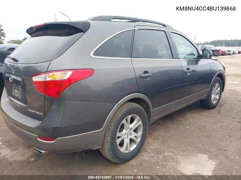 2011 Hyundai Veracruz Gls VIN: KM8NU4CC4BU139868 Lot: 40743697