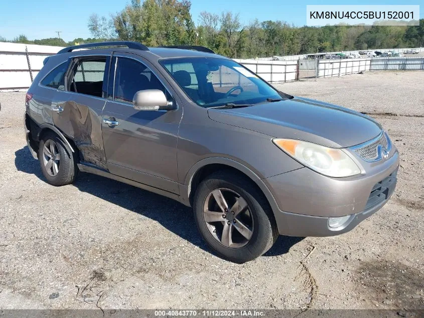 2011 Hyundai Veracruz Limited VIN: KM8NU4CC5BU152001 Lot: 40843770