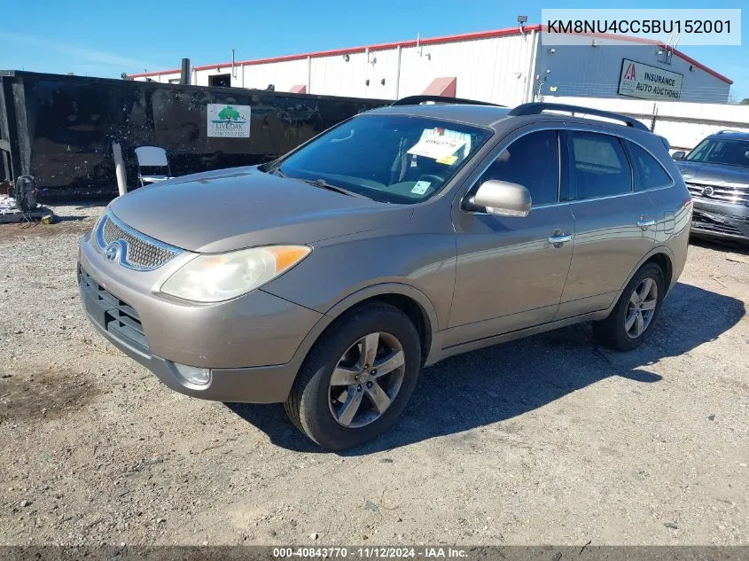 2011 Hyundai Veracruz Limited VIN: KM8NU4CC5BU152001 Lot: 40843770