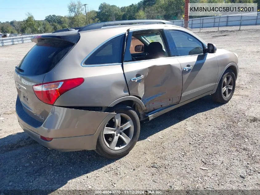 2011 Hyundai Veracruz Limited VIN: KM8NU4CC5BU152001 Lot: 40843770