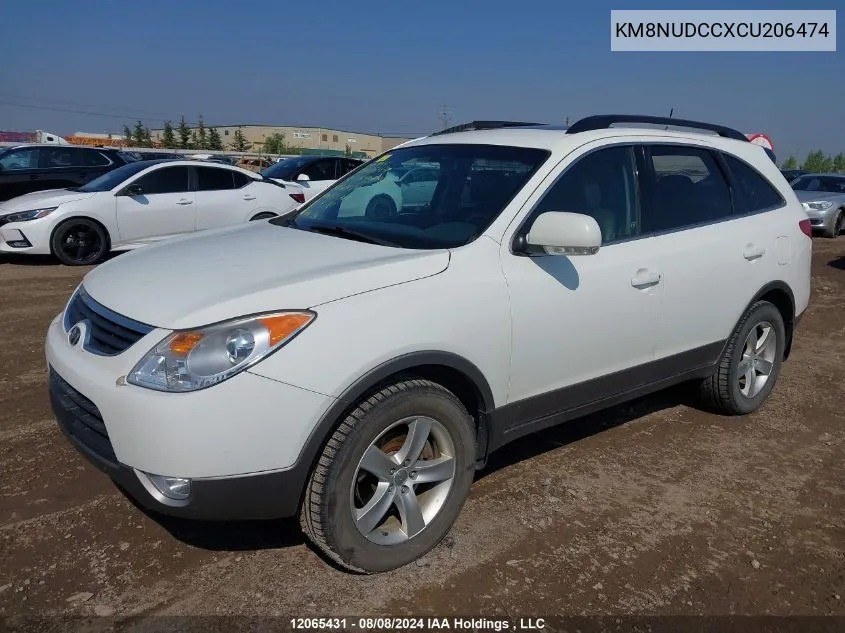 2012 Hyundai Veracruz Gls/Limited VIN: KM8NUDCCXCU206474 Lot: 12065431