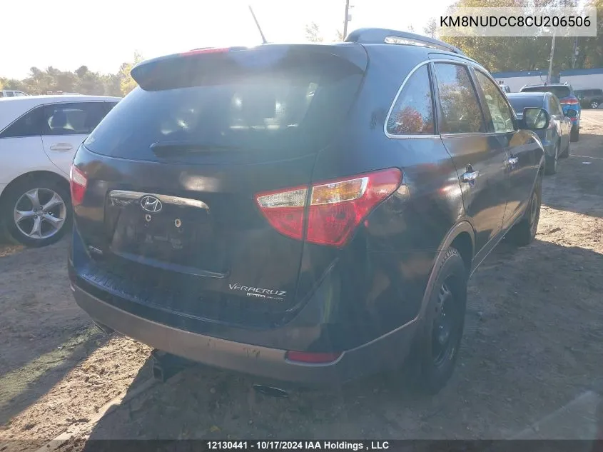 2012 Hyundai Veracruz VIN: KM8NUDCC8CU206506 Lot: 12130441