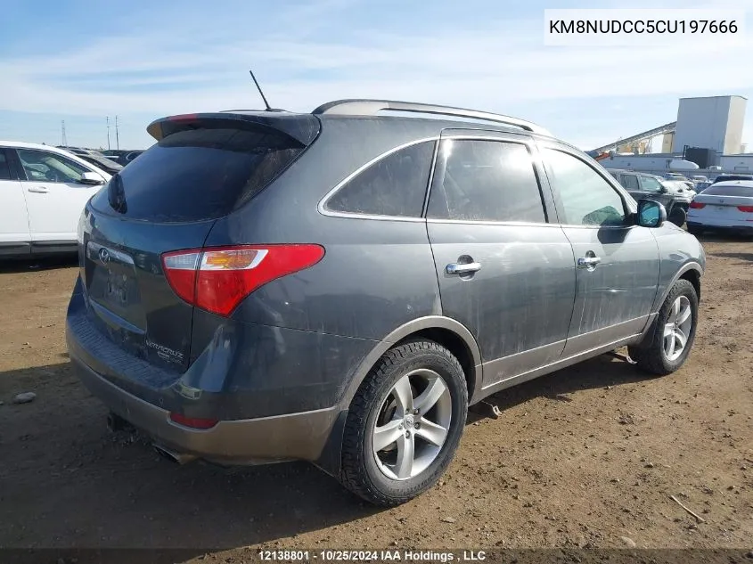 2012 Hyundai Veracruz Gls/Limited VIN: KM8NUDCC5CU197666 Lot: 12138801