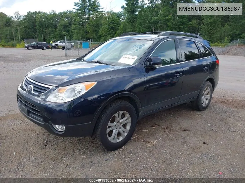 2012 Hyundai Veracruz Gls VIN: KM8NUDCC3CU186987 Lot: 40153039