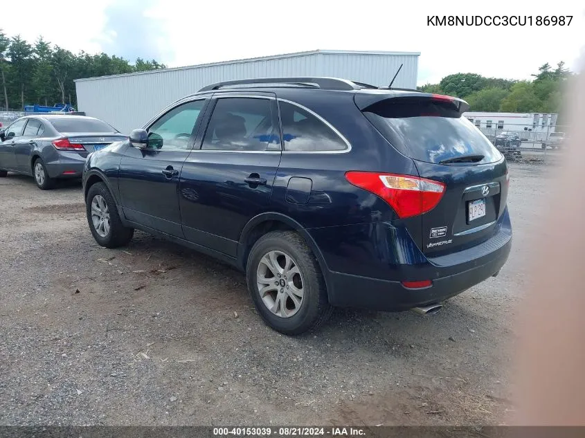 2012 Hyundai Veracruz Gls VIN: KM8NUDCC3CU186987 Lot: 40153039