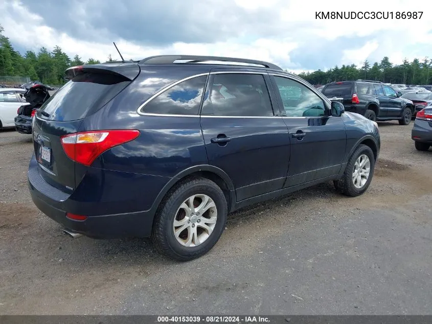 KM8NUDCC3CU186987 2012 Hyundai Veracruz Gls